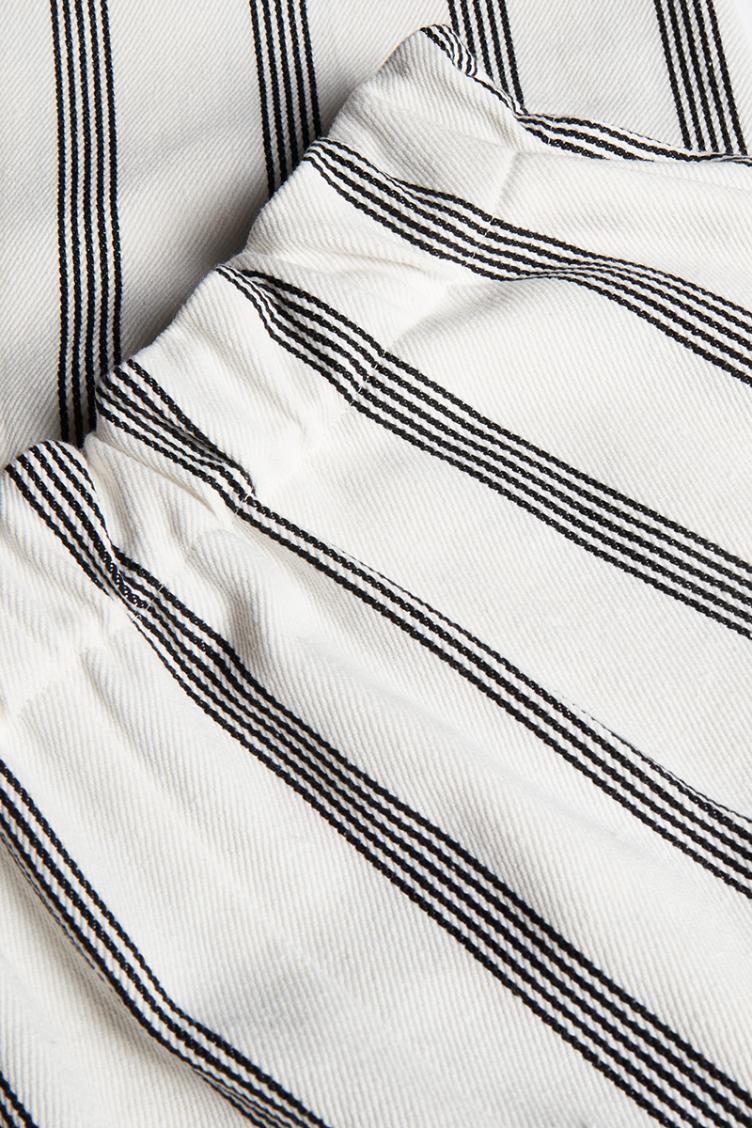 Hose cropped black/white stripes - 1