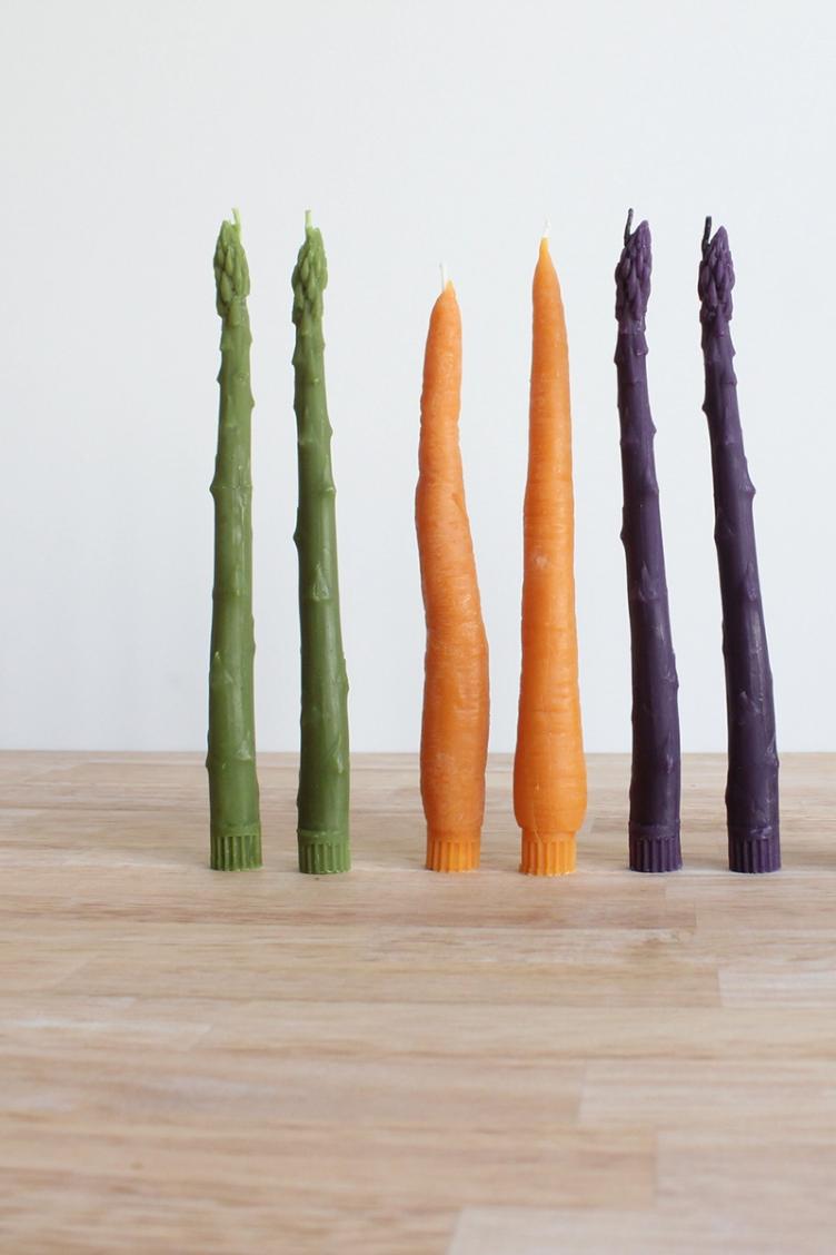 Bienenwachskerzen Karotte 2er Set - 1