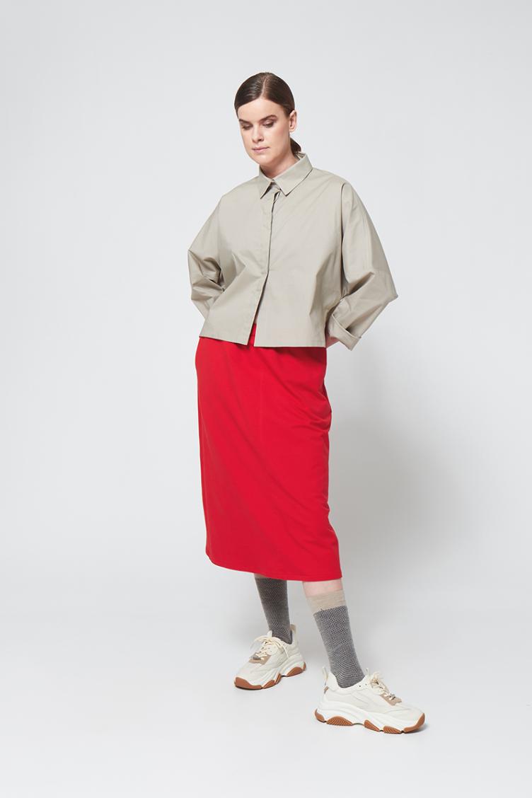 Bluse cropped plain - 0