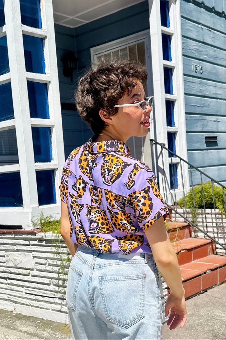 Bluse Joyce Cheetah Head - 0