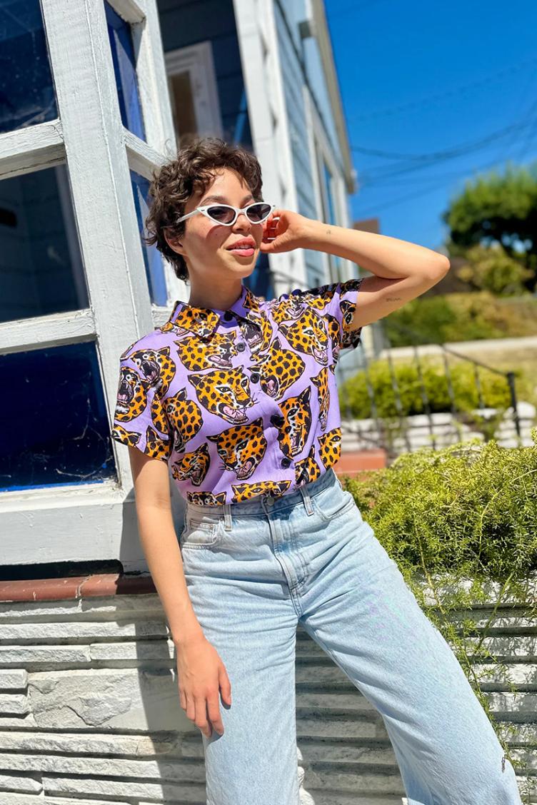 Bluse Joyce Cheetah Head