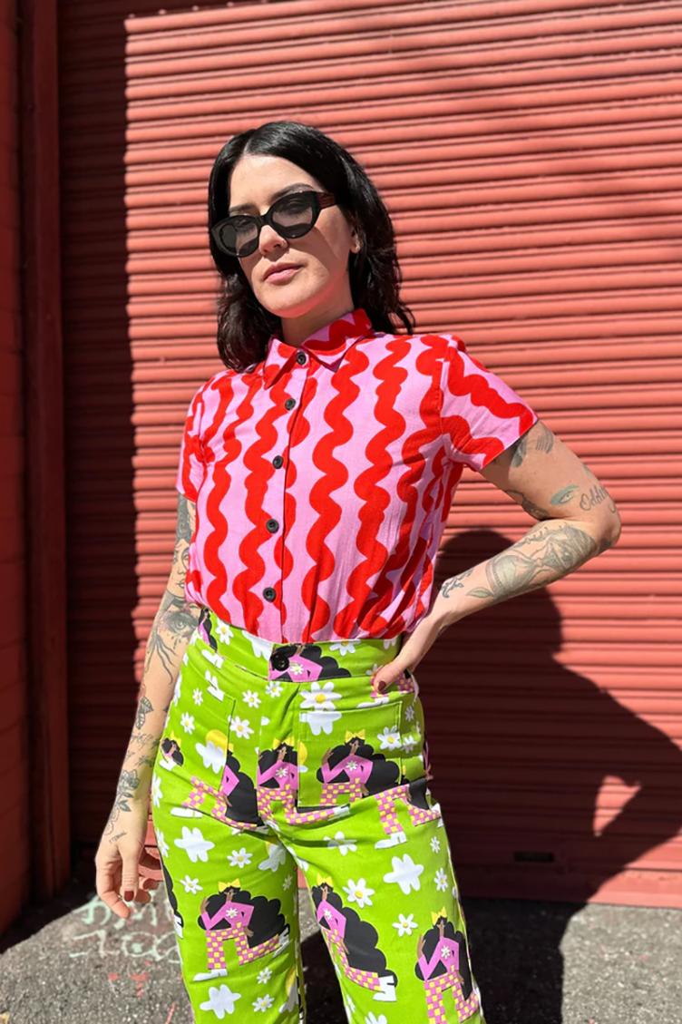 Bluse Joyce Pink Squiggle - 0