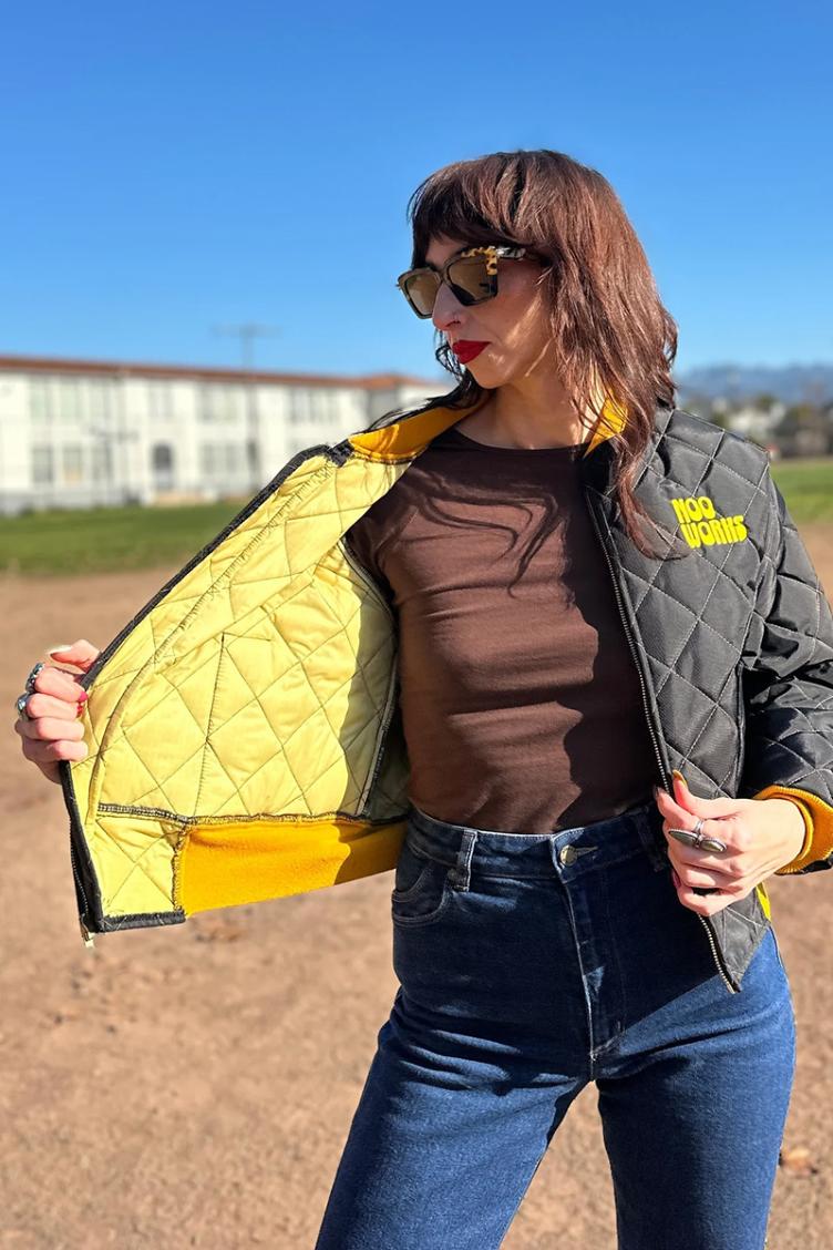 Bomber Jacket black/yellow - 0