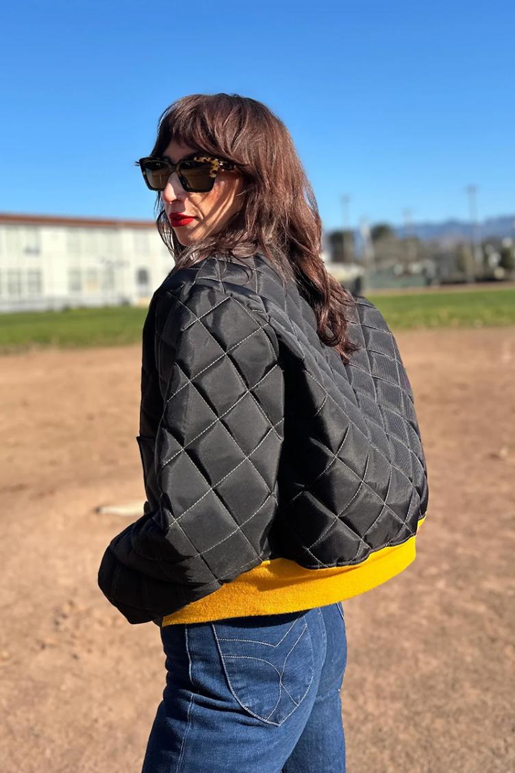 Bomber Jacket black/yellow - 2