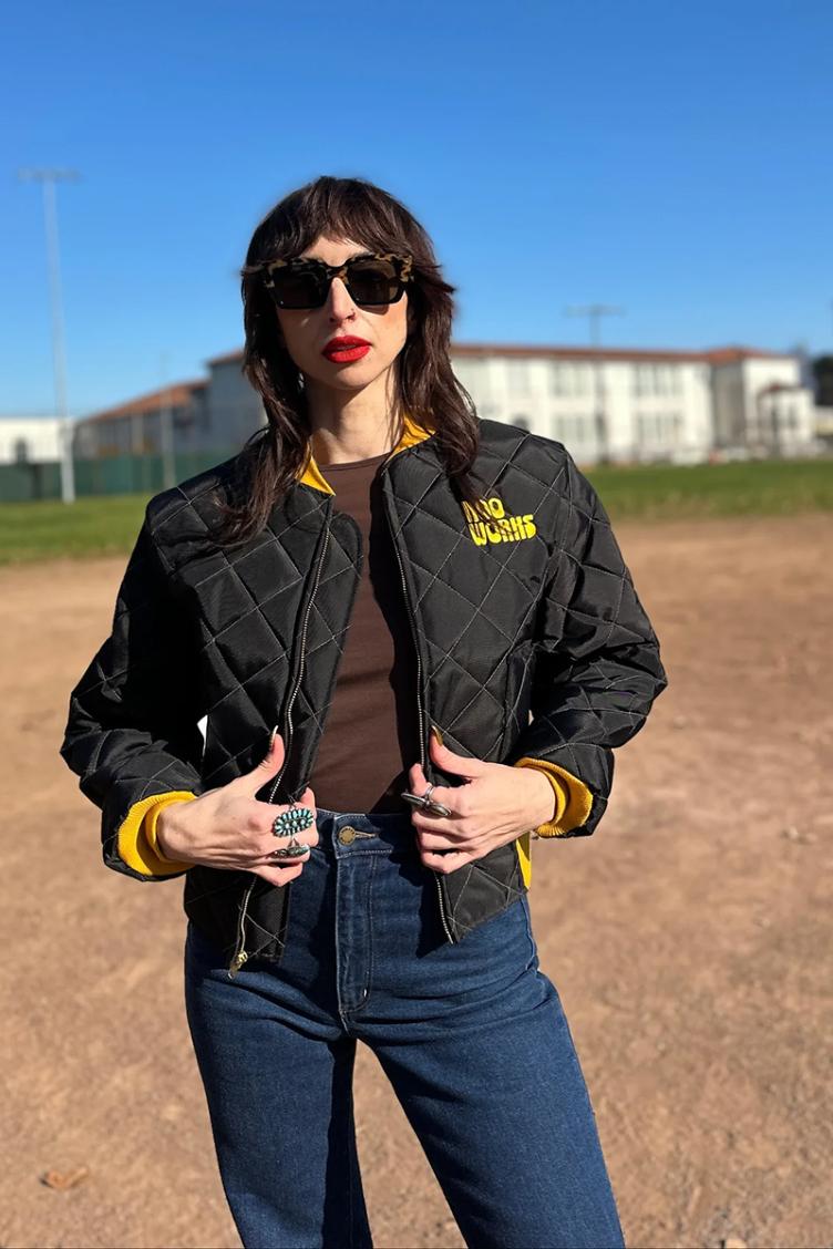 Bomber Jacket black/yellow - 3