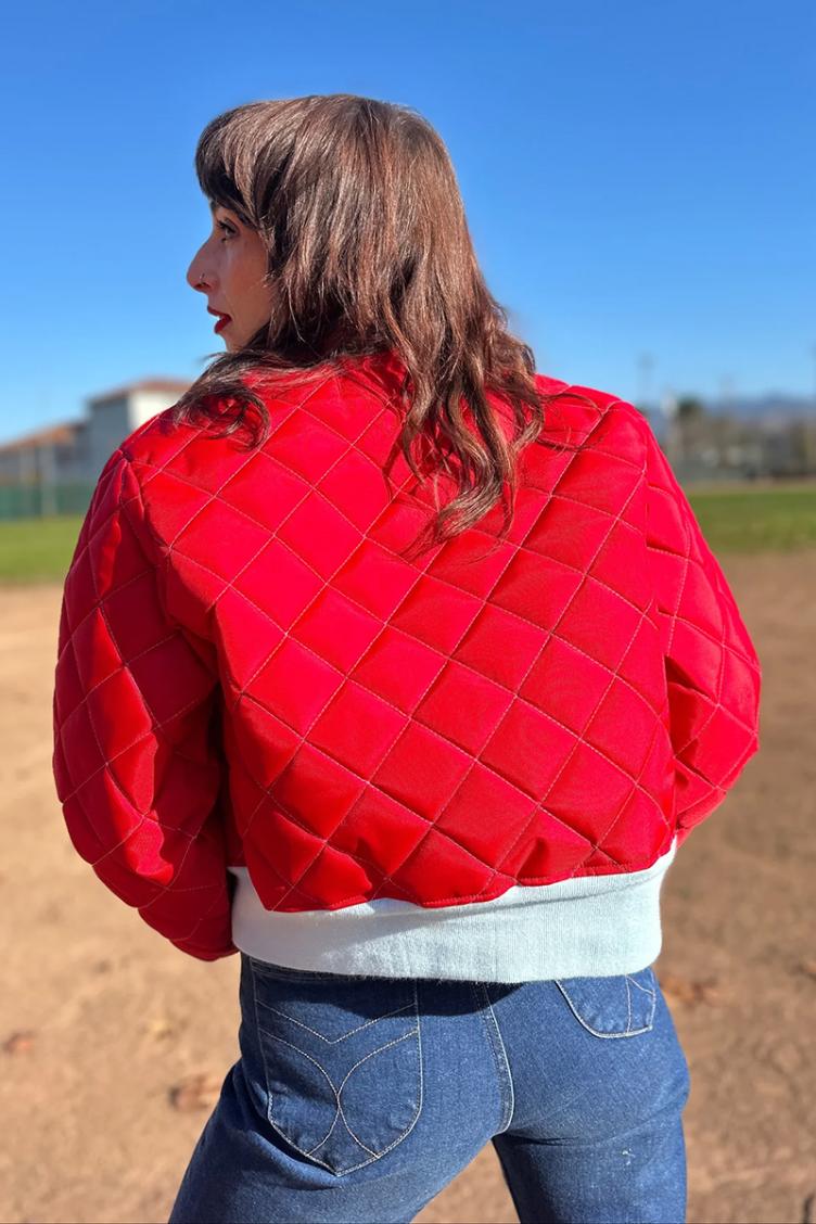 Bomber Jacket red/blue - 2