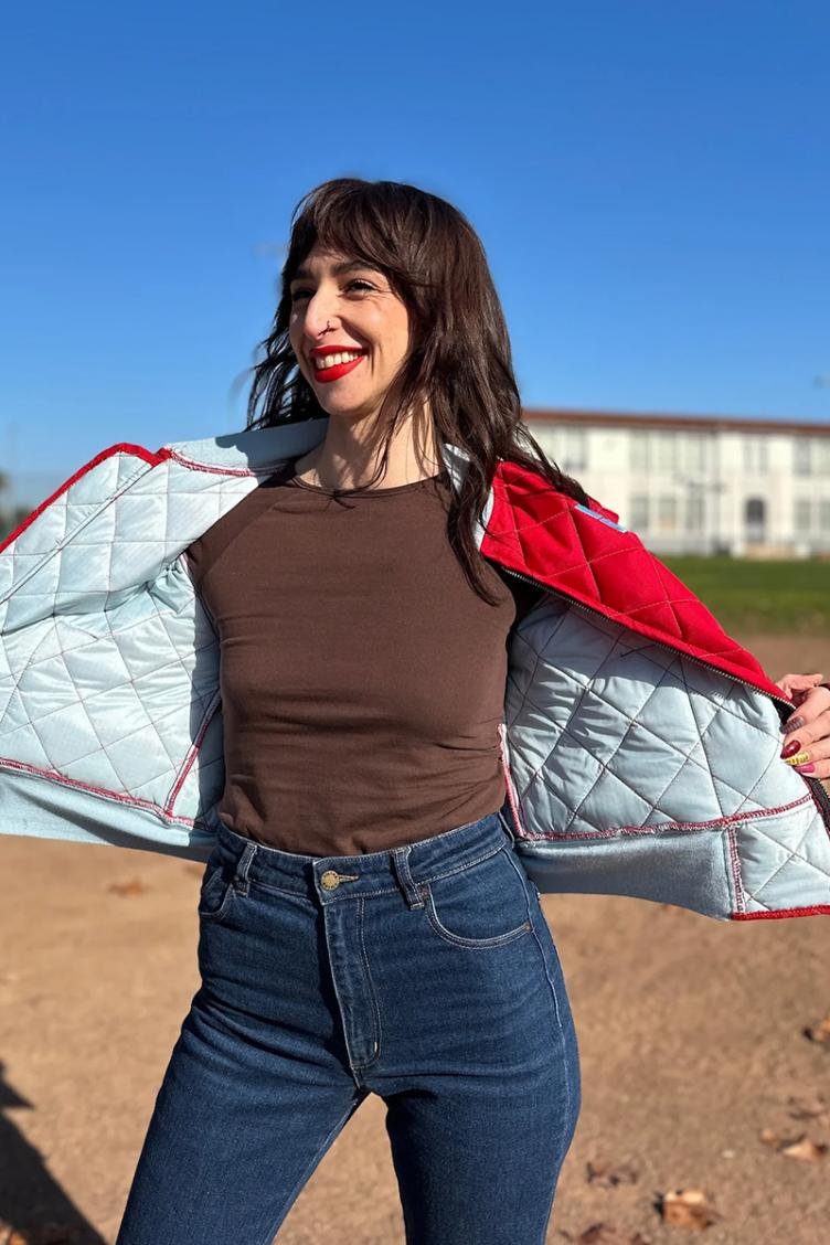 Bomber Jacket red/blue - 4