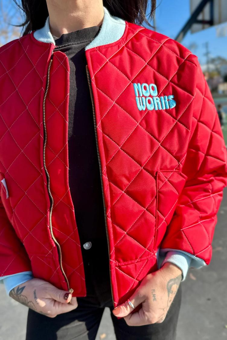 Bomber Jacket red/blue - 0