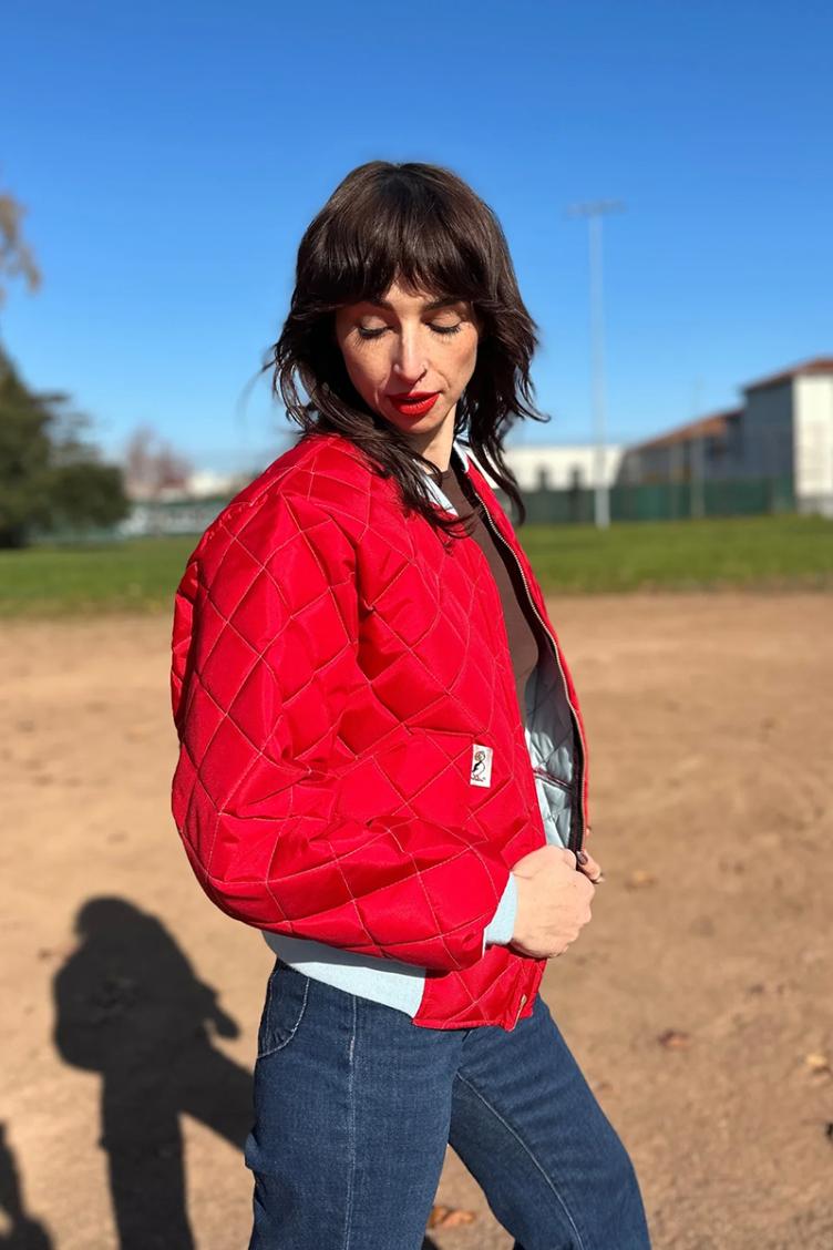 Bomber Jacket red/blue - 1