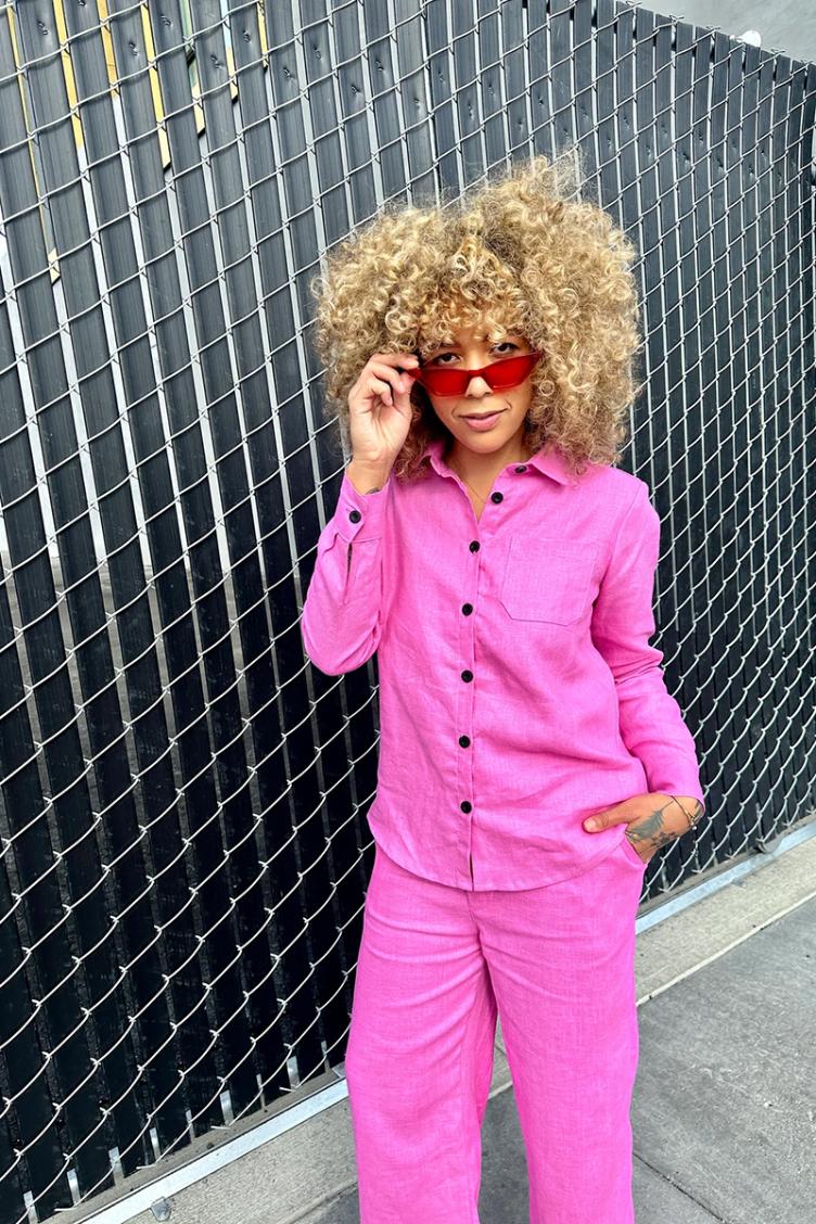 Button Down Taffy Pink - 2