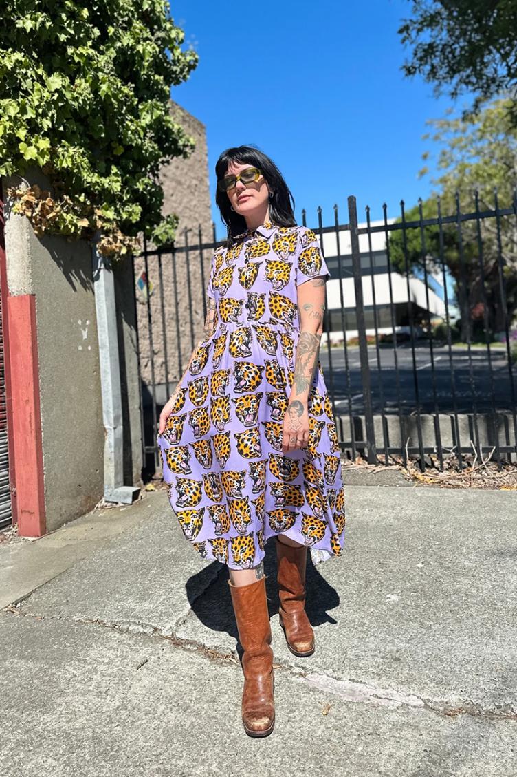 Cassie Dress `Cheetah Head` - 3