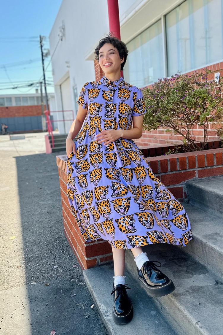 Cassie Dress Cheetah Head - 2