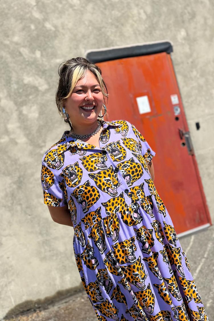 Cassie Dress `Cheetah Head` - 5