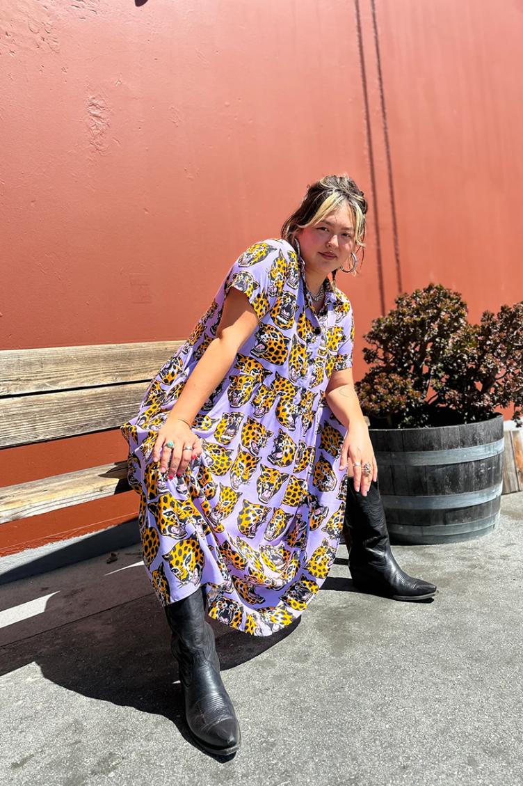 Cassie Dress `Cheetah Head` - 1