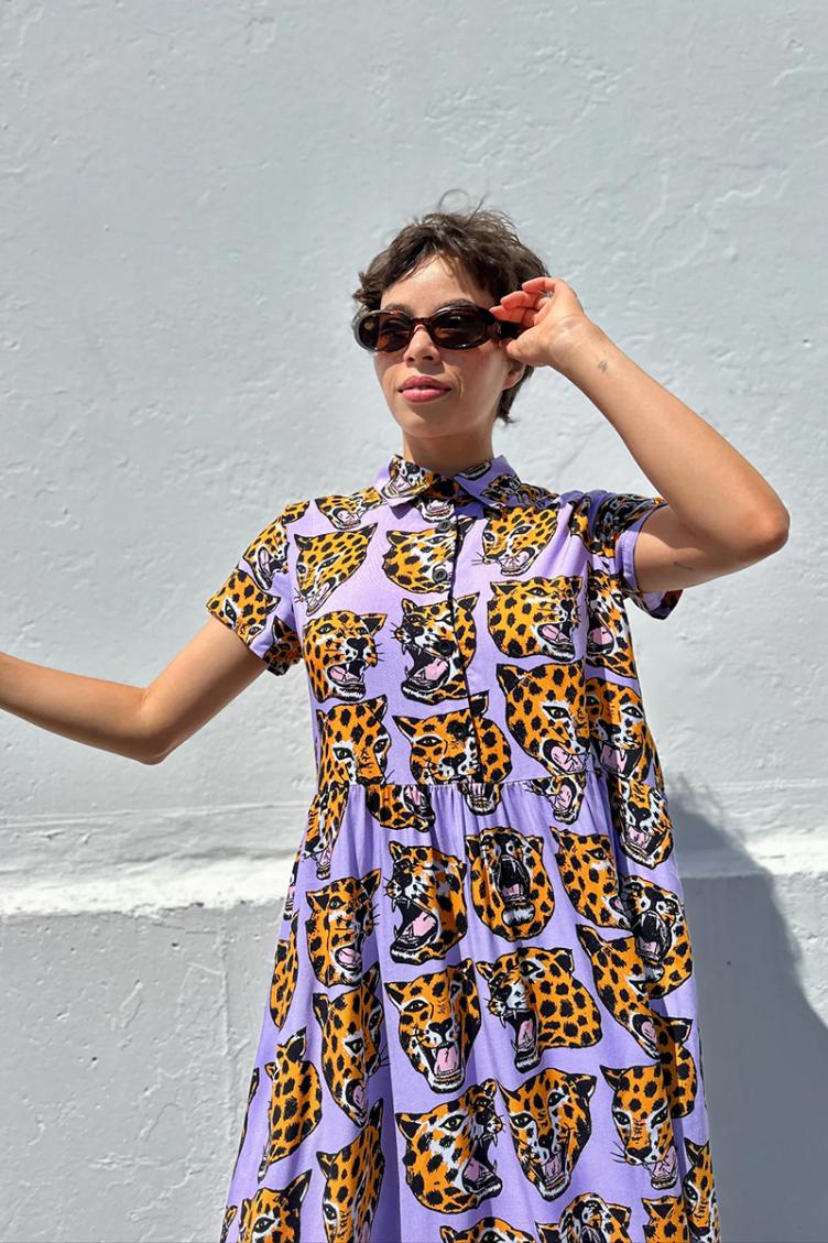 Cassie Dress `Cheetah Head` - 7