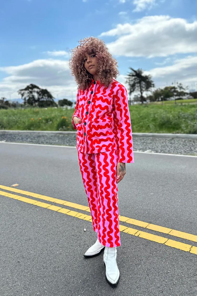 Chore Coat Pink Squiggle - 5