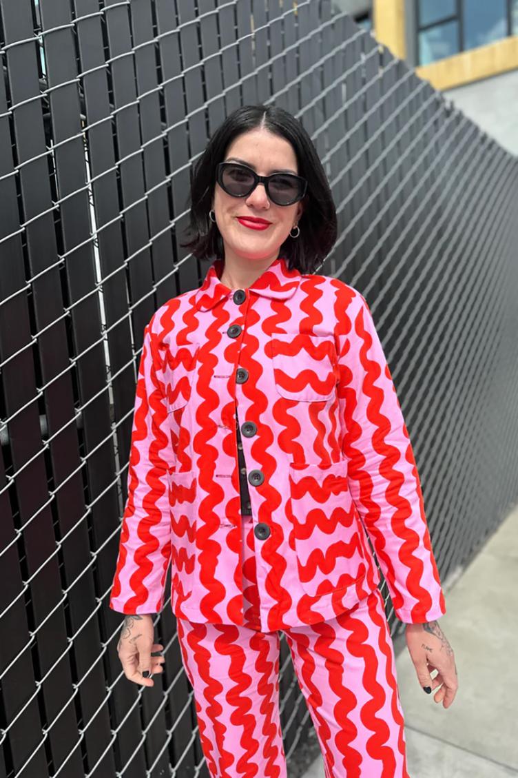 Chore Coat Pink Squiggle - 6