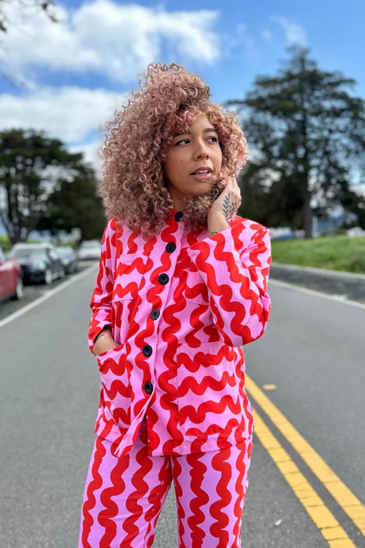 Chore Coat Pink Squiggle - 0