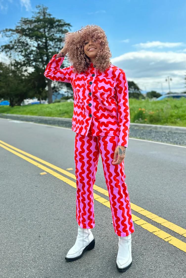 Chore Coat Pink Squiggle - 7