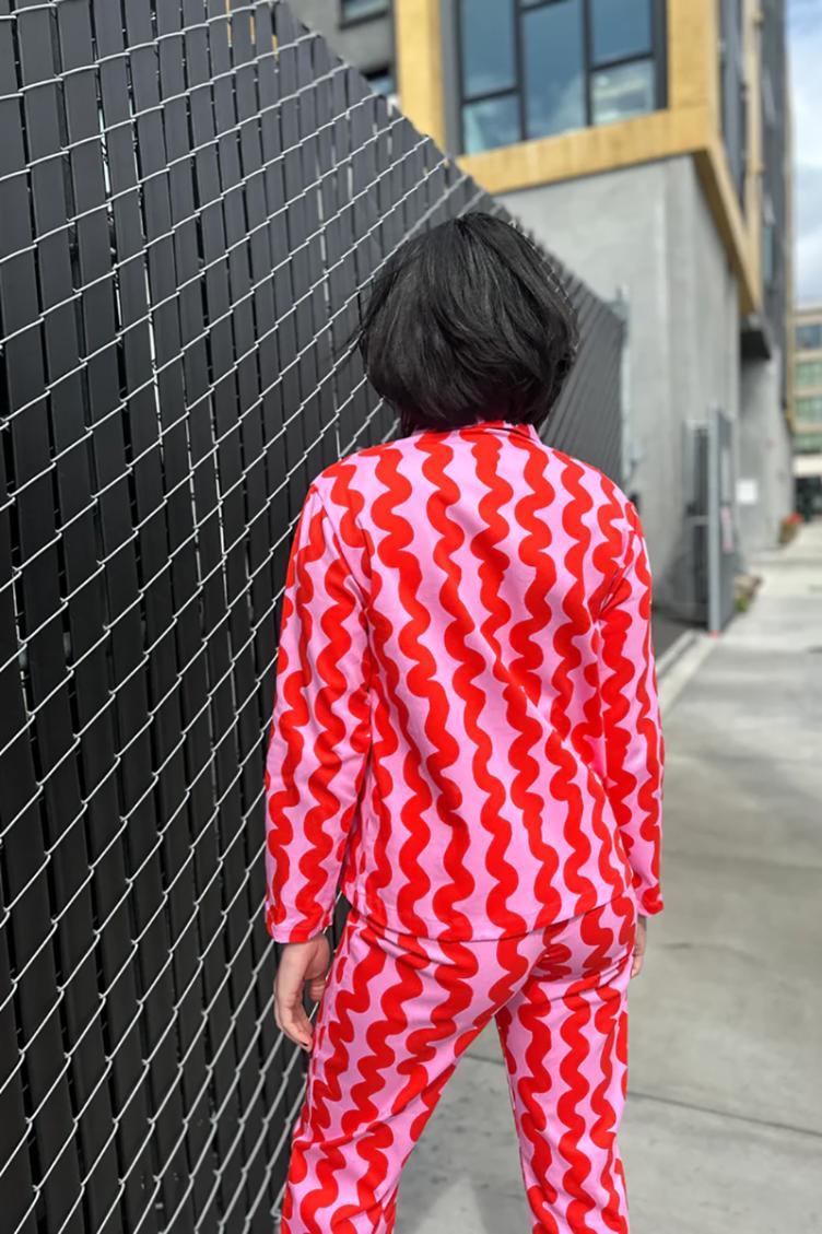 Chore Coat Pink Squiggle - 2