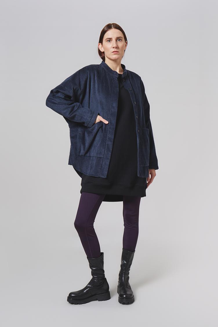 Cordbluse Asymmetric Pockets