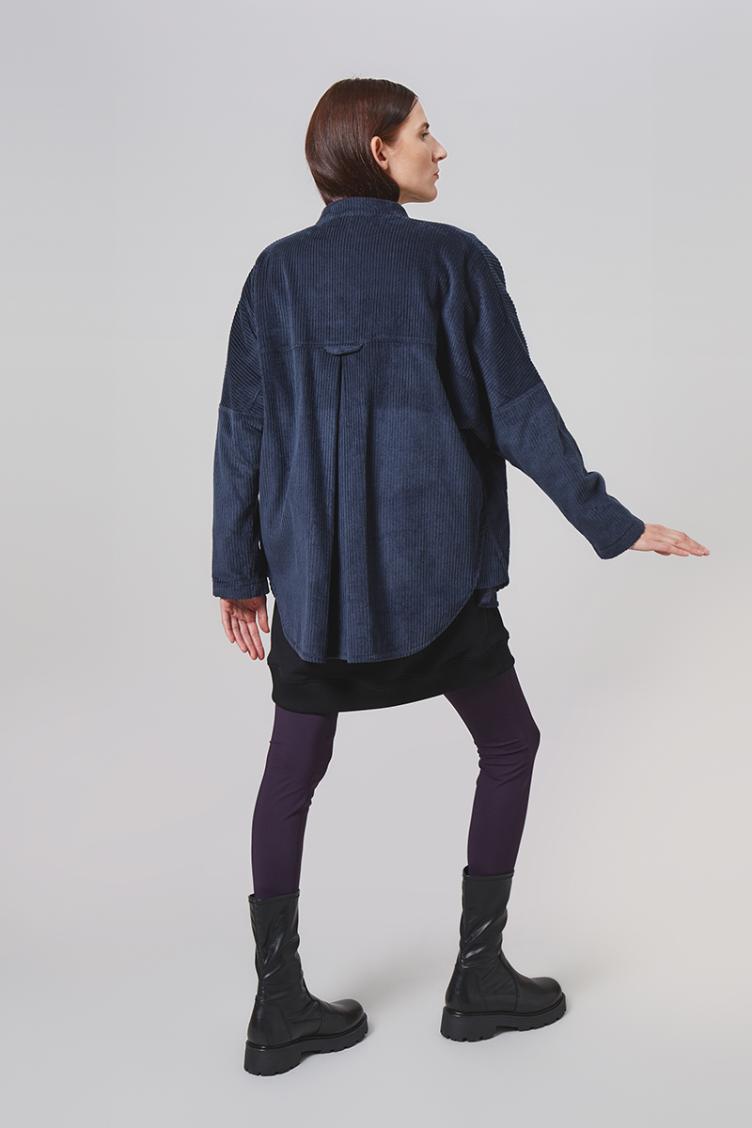 Cordbluse Asymmetric Pockets - 1
