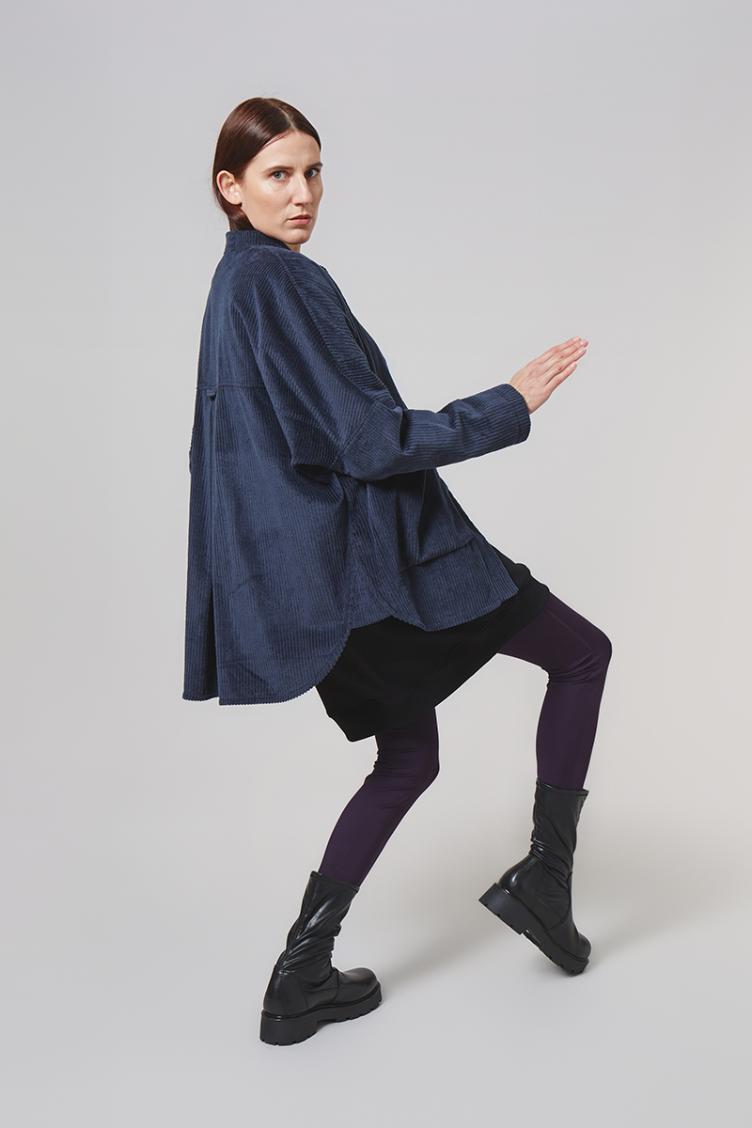Cordbluse Asymmetric Pockets - 0