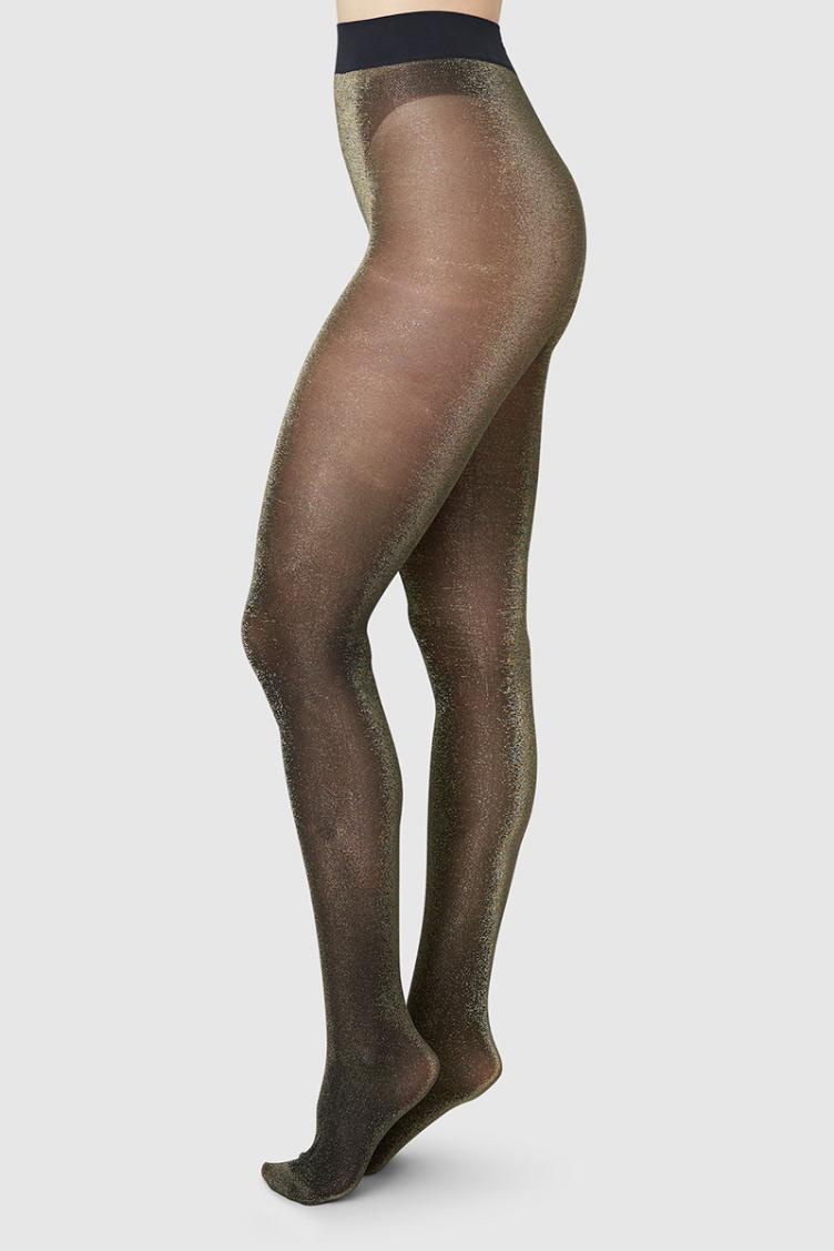 Glitzerstrumpfhose Tora Gold - 1