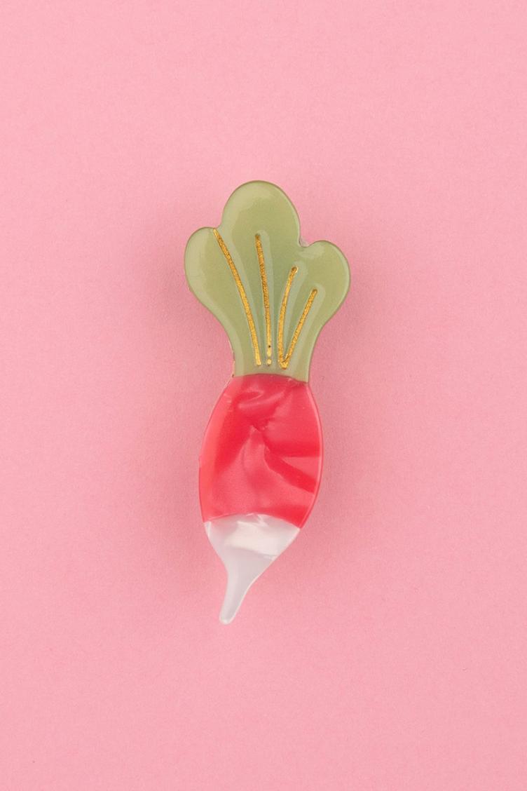 Haarclip Radieschen