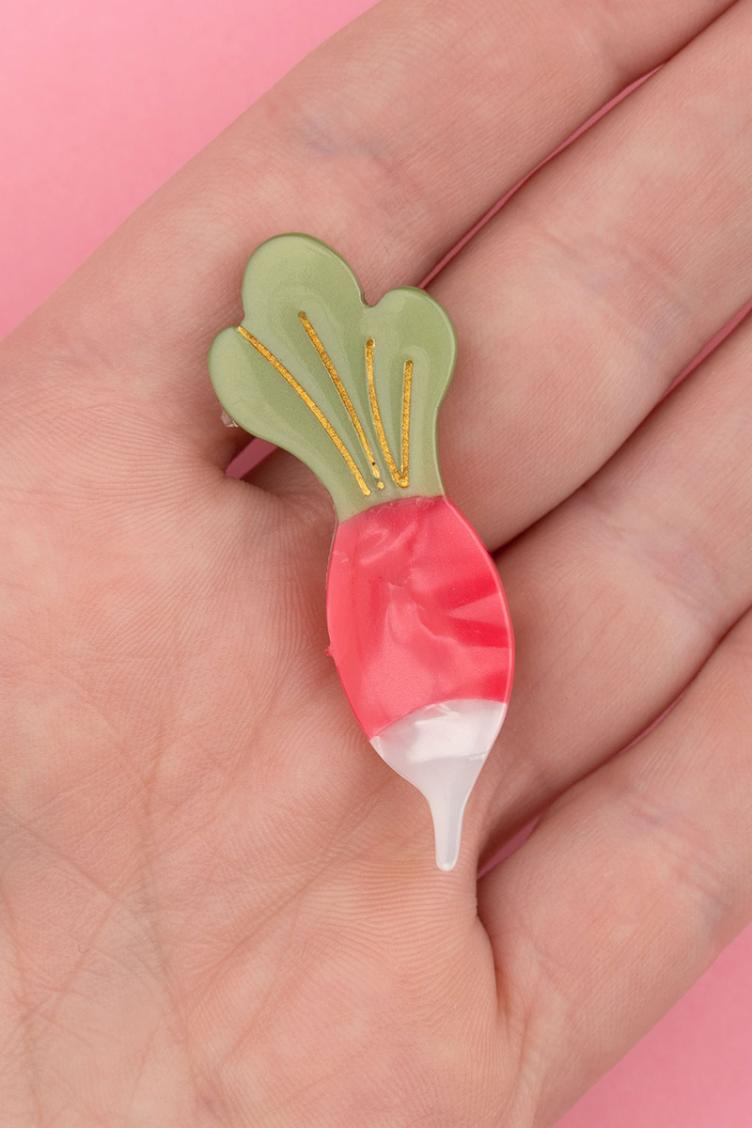 Haarclip Radieschen