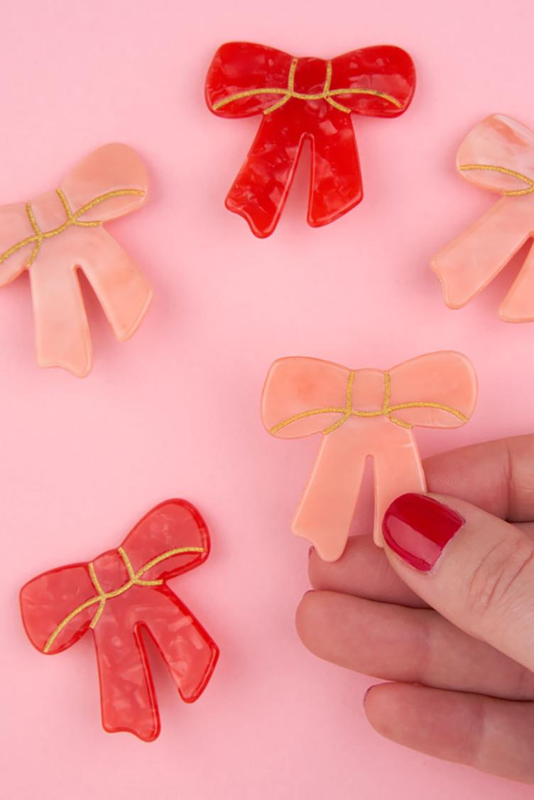 Haarclip Schleife Rose