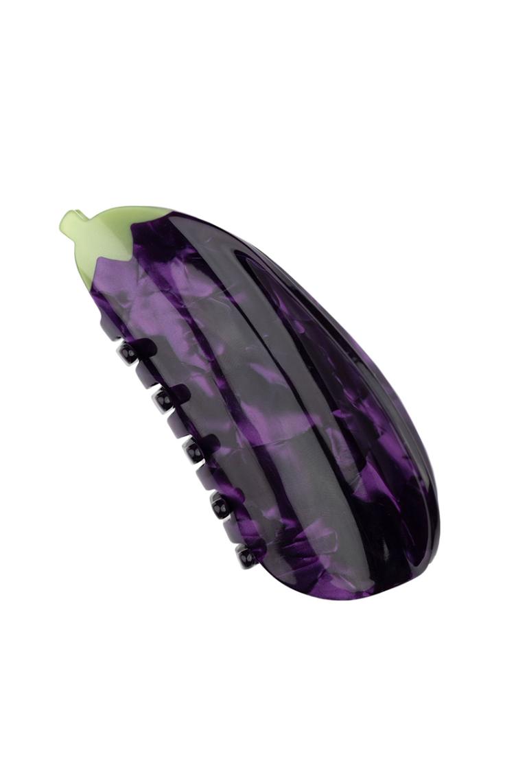 Haarklammer Aubergine - 1
