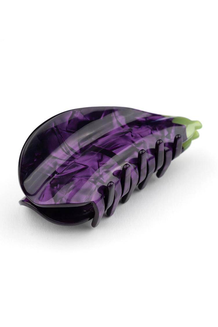 Haarklammer Aubergine
