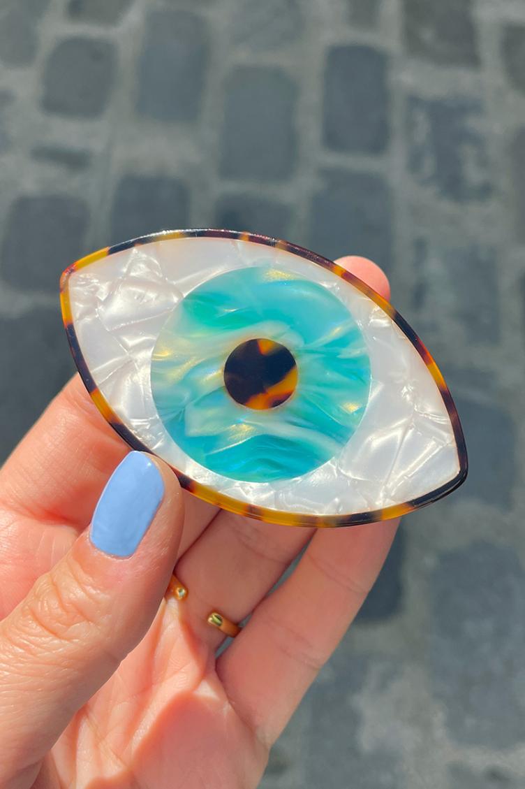 Haarklammer Auge blau - 0