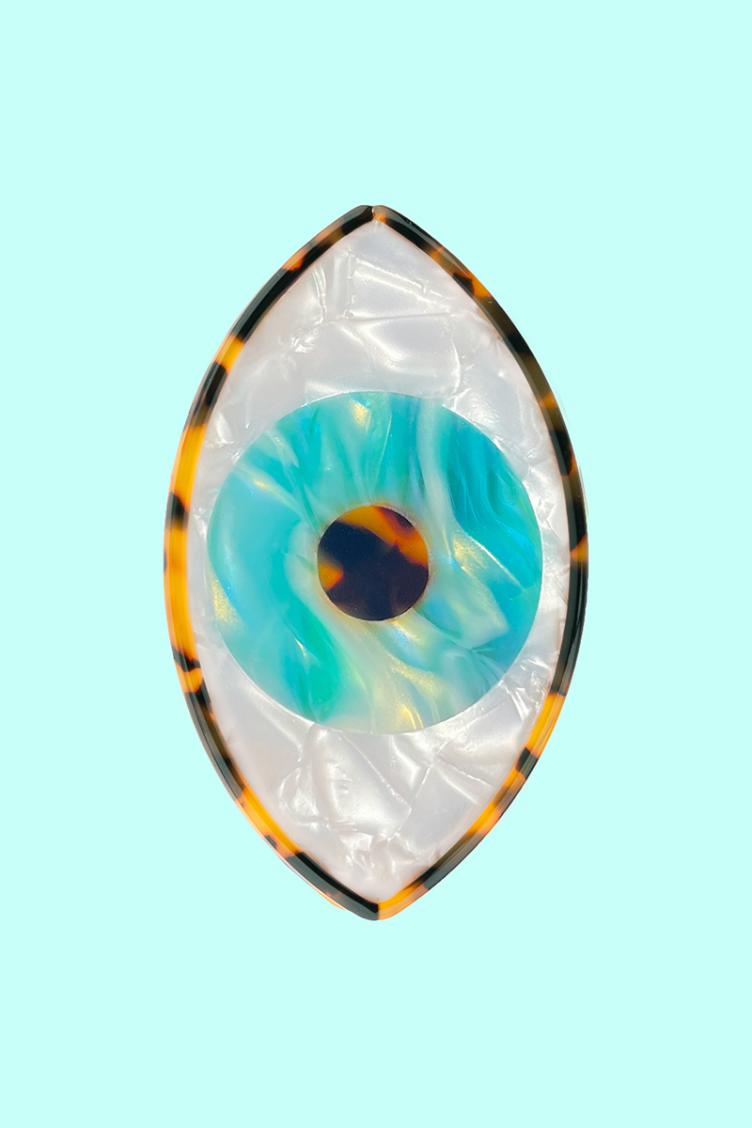 Haarklammer Auge blau - 3