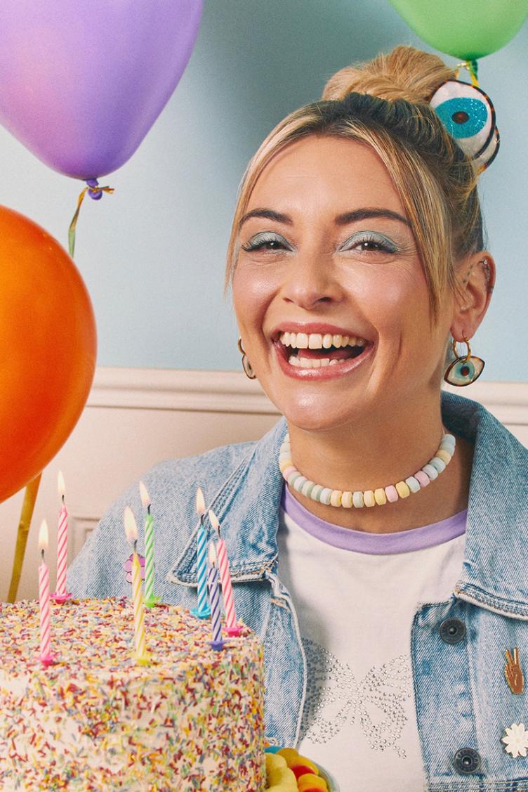 Haarklammer Auge blau glitzer - 1