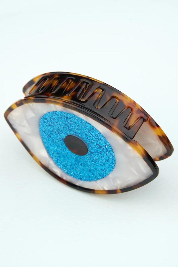 Haarklammer Auge blau glitzer - 2