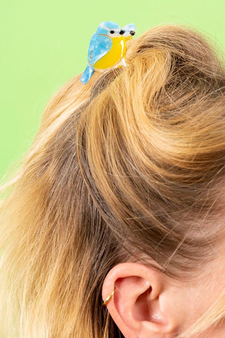 Haarklammer Blaumeise Mini