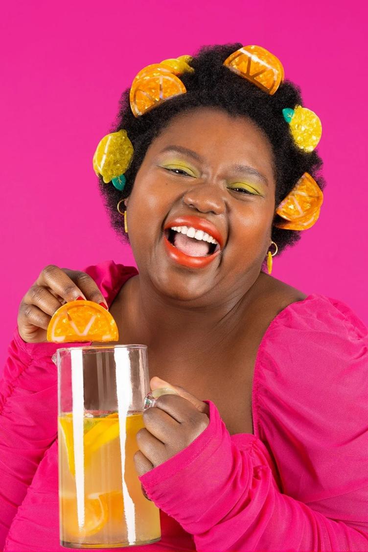 Haarklammer Orange - 2
