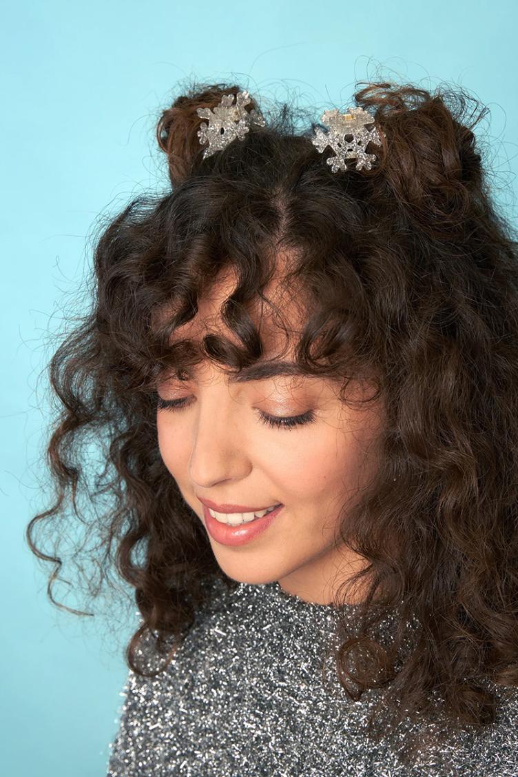 Haarklammer Schneeflocke Mini