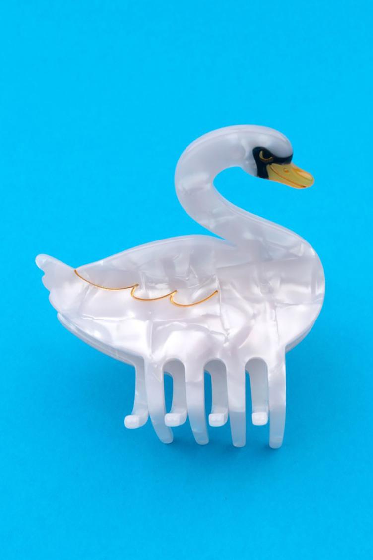 Haarklammer Schwan