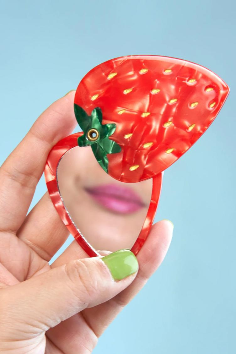 Handspiegel Erdbeere