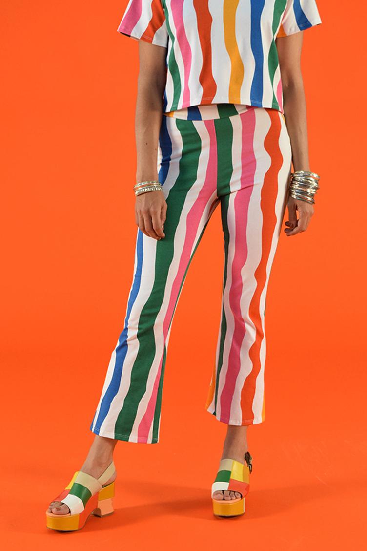 Hose Kick Flare Salvation Stripe