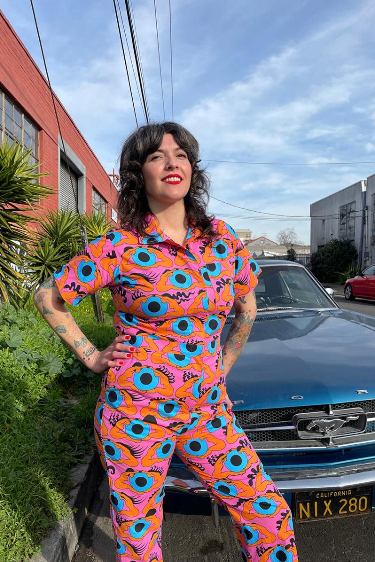 Jumpsuit Coveralls Psychedelic Eyes - 0