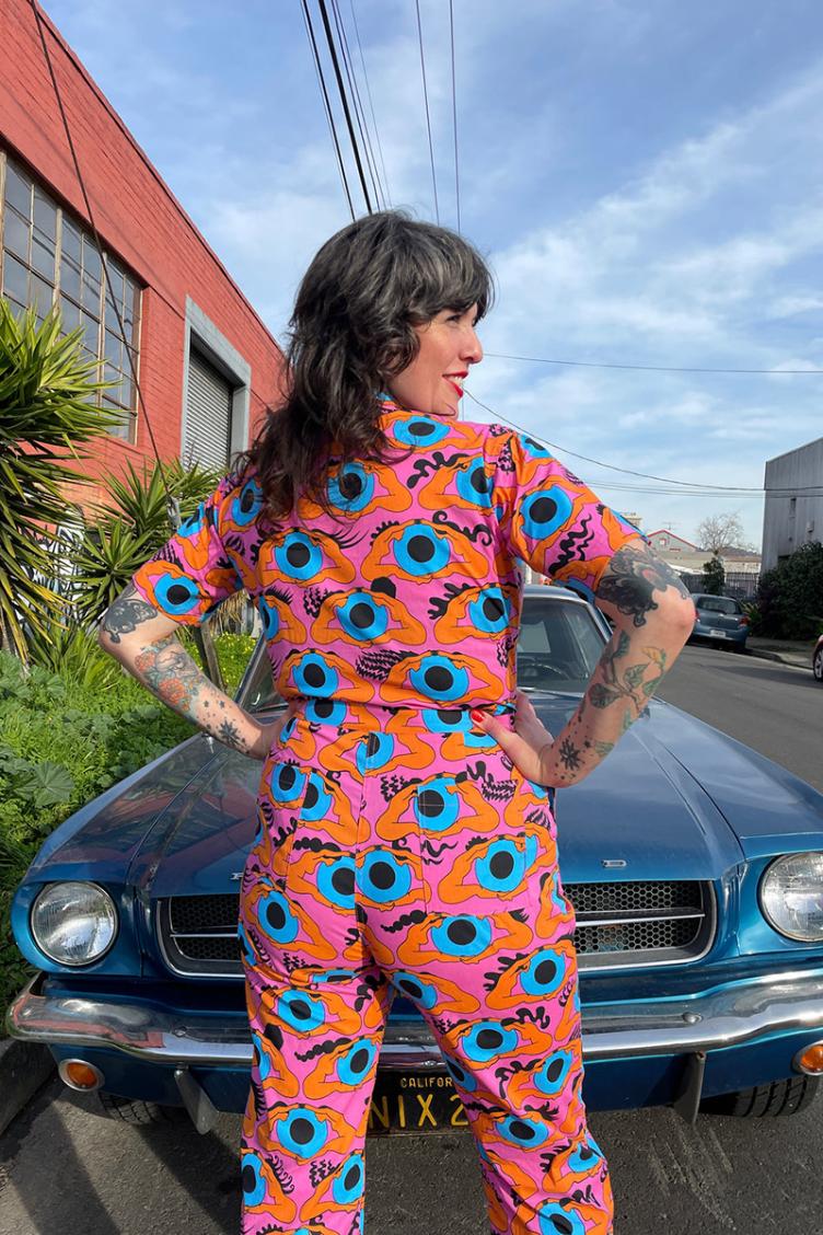 Jumpsuit Coveralls Psychedelic Eyes - 2