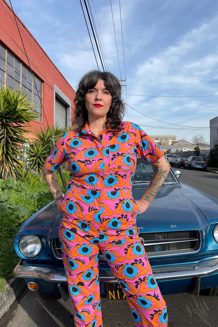 Jumpsuit Coveralls Psychedelic Eyes - 1