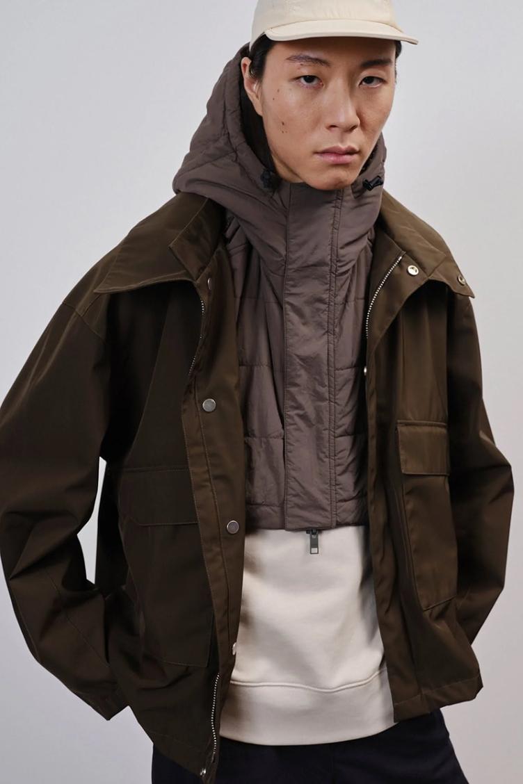 Kapuzengilet Hixon Hood dark olive - 1