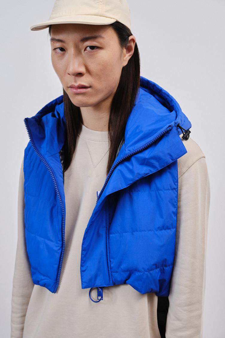 Kapuzengilet Hixon Hood emb blue - 1