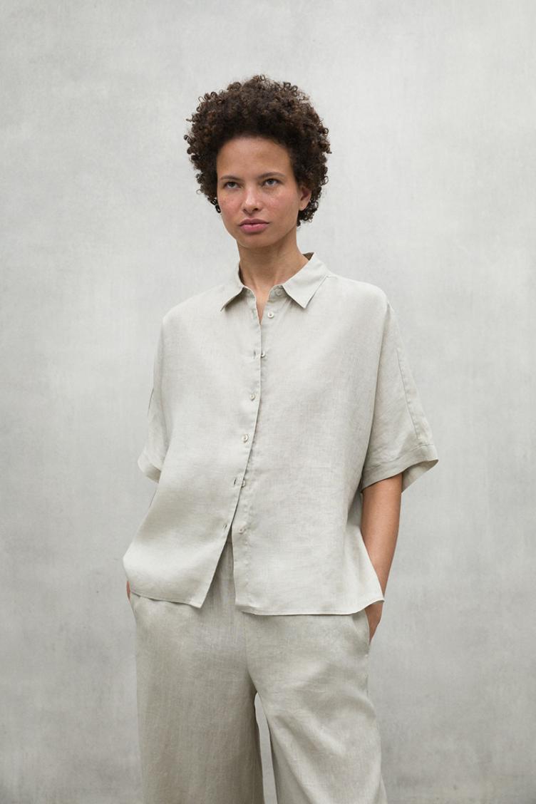 Kurzarmbluse Melania beige