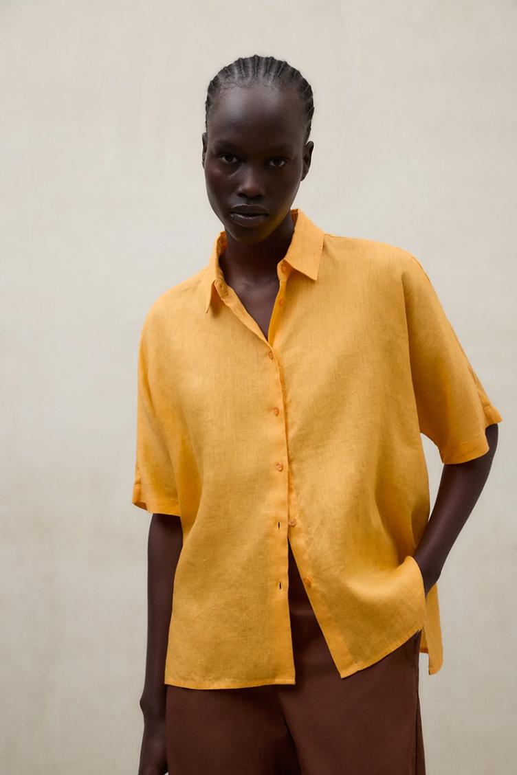 Kurzarmbluse Melania tangerina